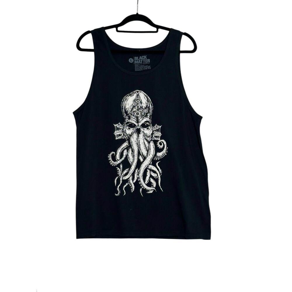 Black Matter black white kraken tank top size Large